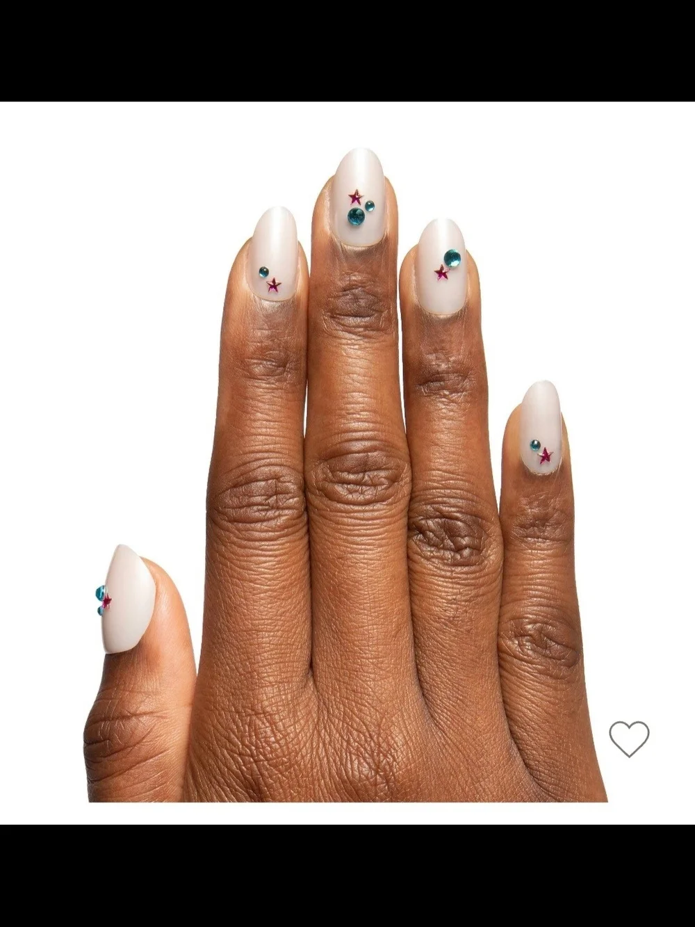 Olive & June Maximalist Press-On Nails Iridescent Gem Party Medium Oval NEW